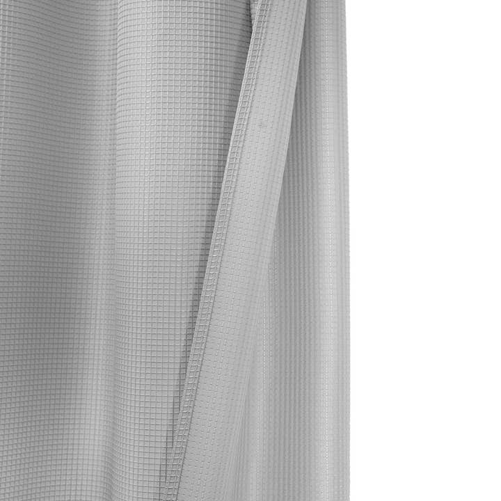 Dainty Home - Vente Rideaux de douche - Rideau de douche en tissu gaufré massif de la collection Hotel en argent3