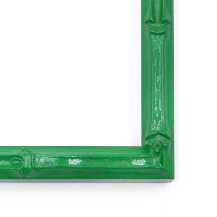 Hand Painted Green Bamboo Picture Frame for wholesale on Faire3