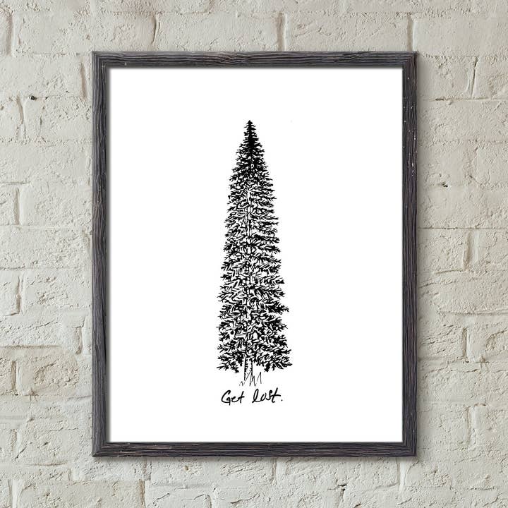Stampa artistica Get Lost per la vendita all'ingrosso da parte di Roam Wild Designs