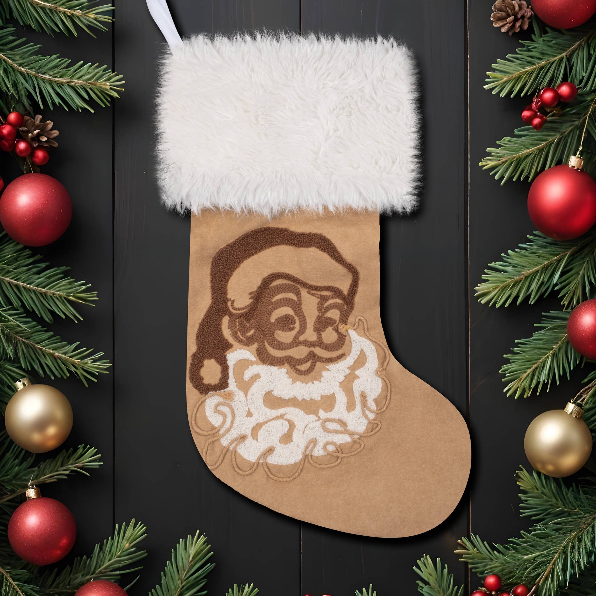 GEXWORLDWIDE - Vente Collants festifs - Bas de Noël matelassés classiques Heritage Suede3