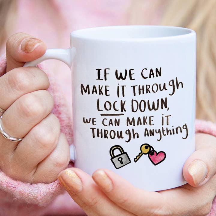 If we can make it through lockdown mug for wholesale by Ellie Ellie LTD