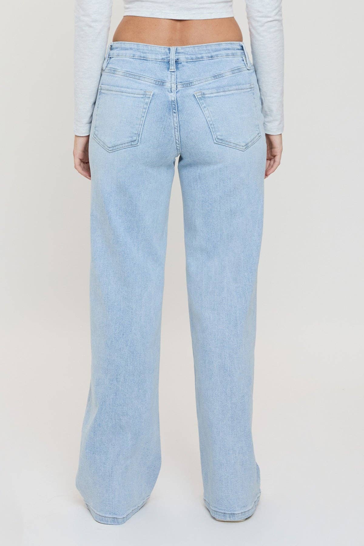 YMI - Wholesale Jeans - Dames - Luxe Bella Wijde Pijpen Jeans-P4416011