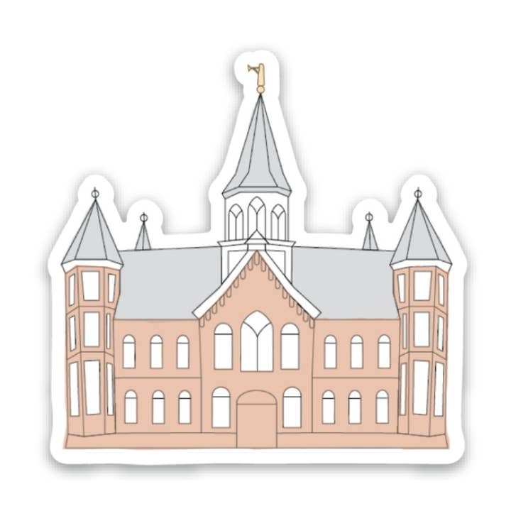 Autocollant du Temple de Provo City Center pour la vente par Sagie May Design Co