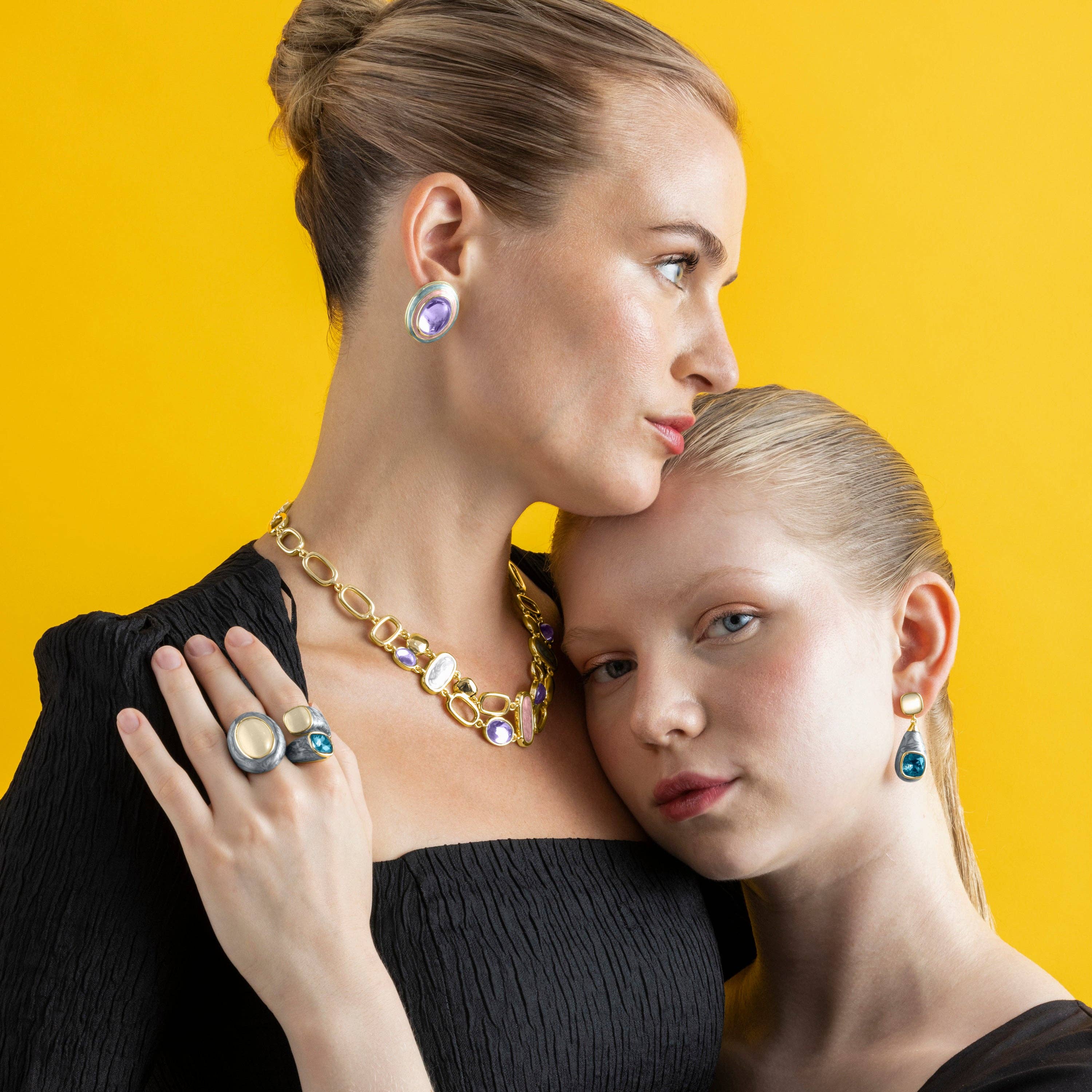 Luxenter – wholesale Hängande örhängen – Luxenter örhängen med kattöga, 18k guldplätering - Sethi1