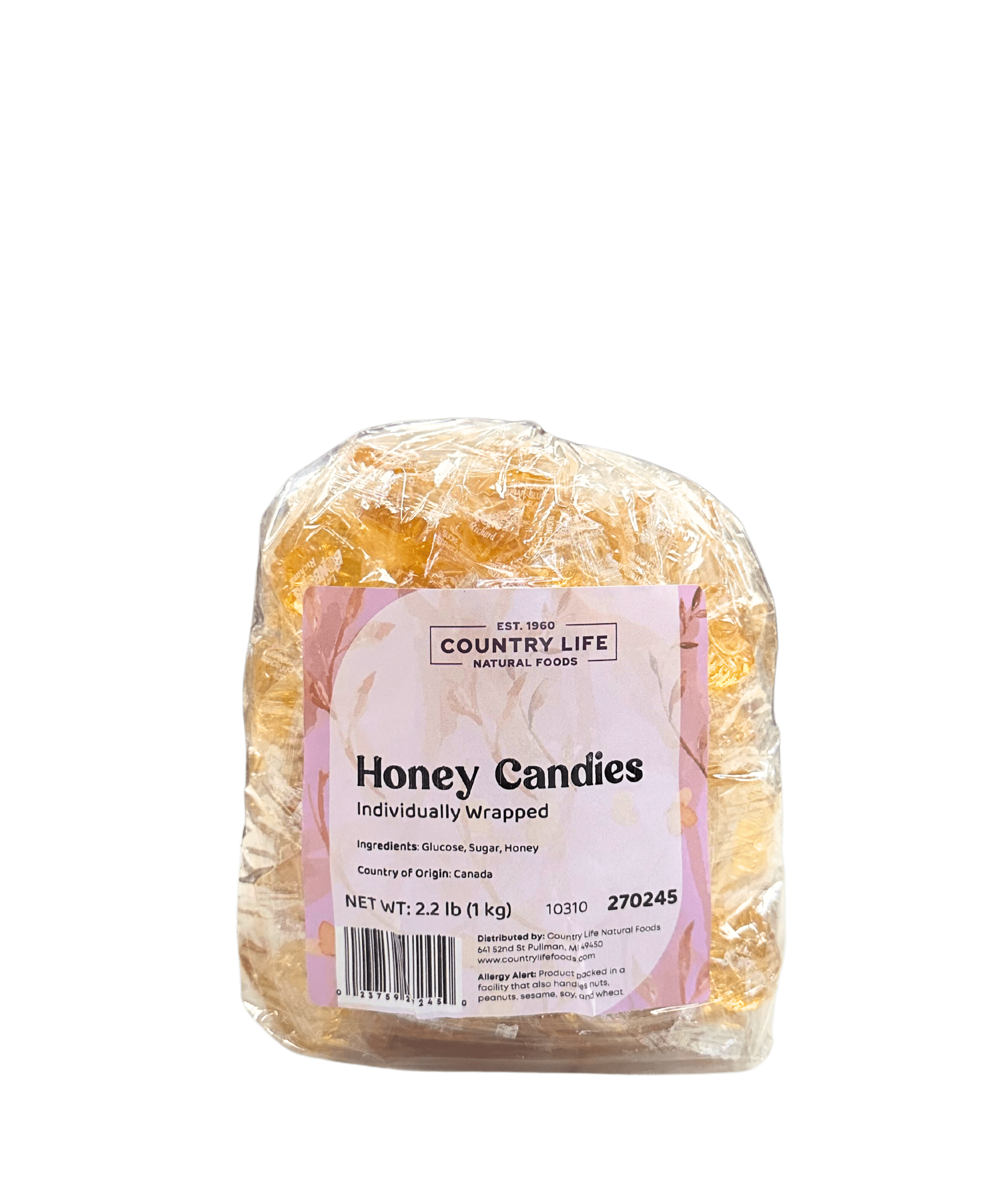 Country Life Natural Foods - Wholesale Hard Candy - Honey Candies, Individually Wrapped2