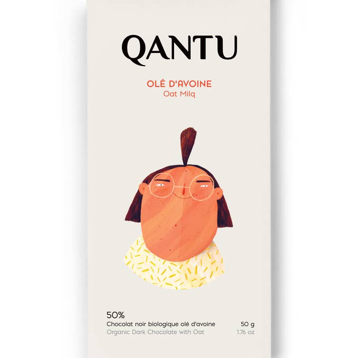 DARK CHOCOLATE 50% CACAO - MAPLE AND OAT MILK for wholesale by Qantu