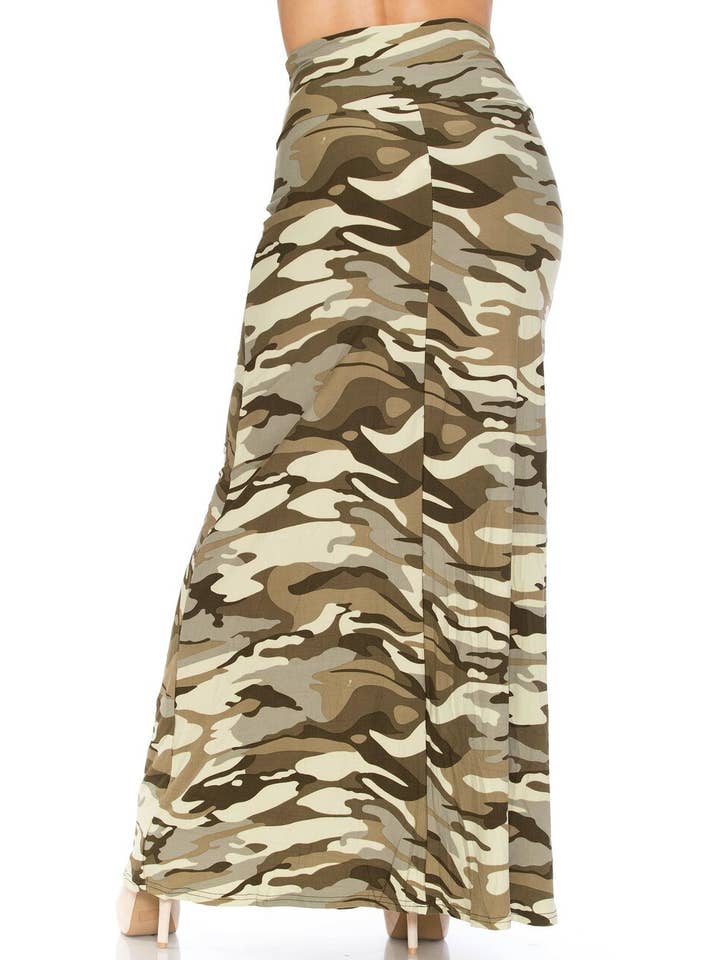 USA Fashion - Venta al por mayor Falda - Mujer - Falda larga de camuflaje suave como la mantequilla, 5 colores3