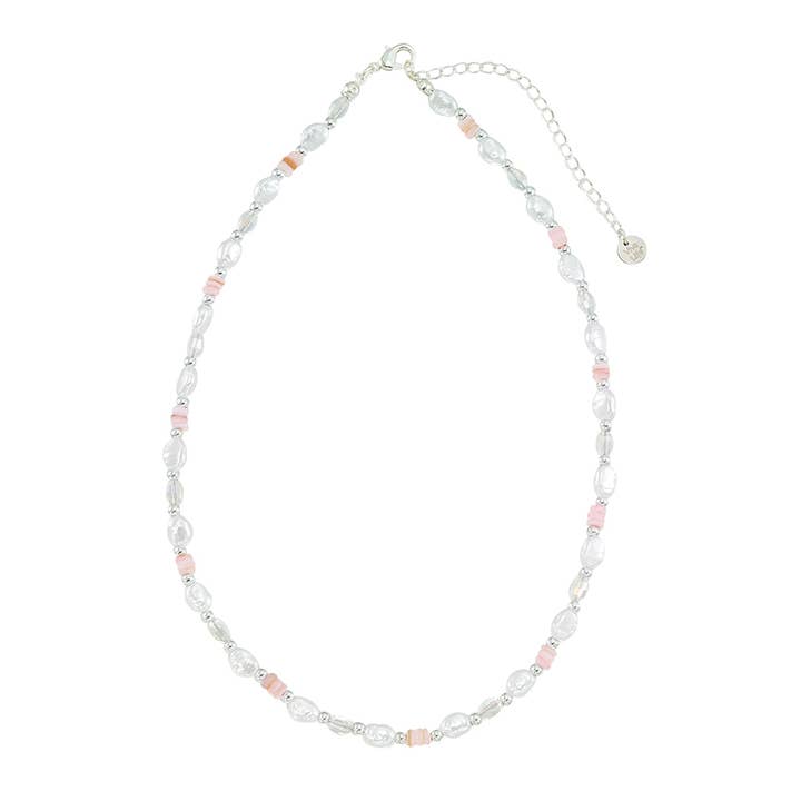 Collar de perlas y conchas de 15" - 12 unidades para venta al por mayor de World End Imports Jewelry & Gifts