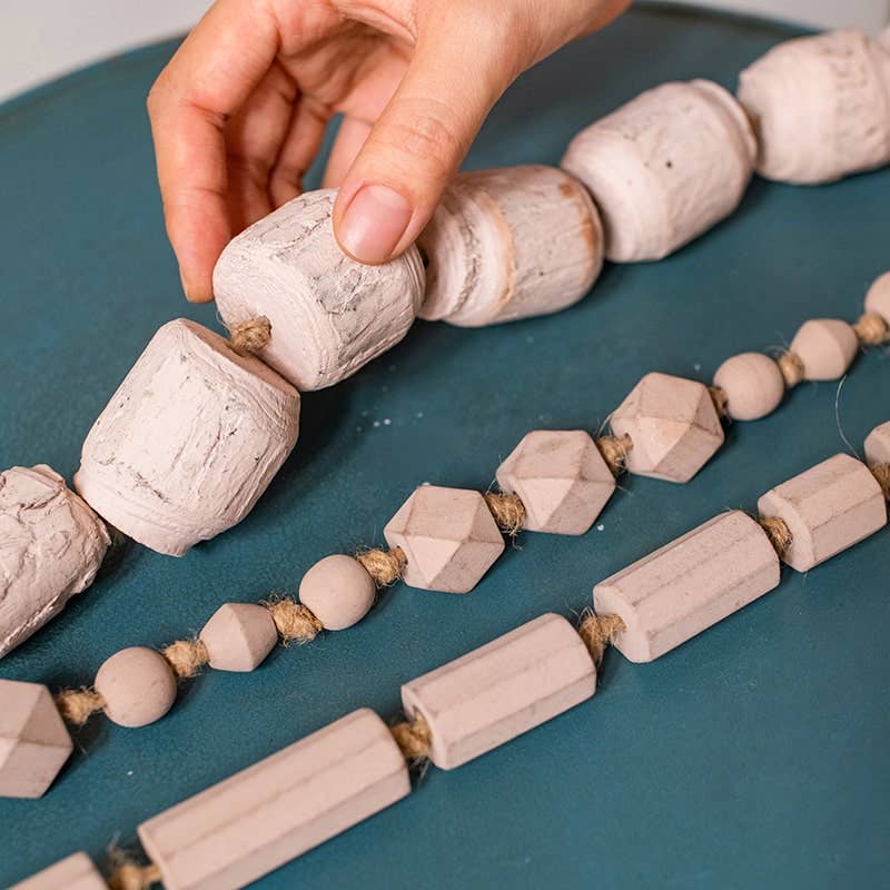 Rustic Reach - Wholesale Curtain - Solid Color Wood Beaded Cord DIY Door Curtain7