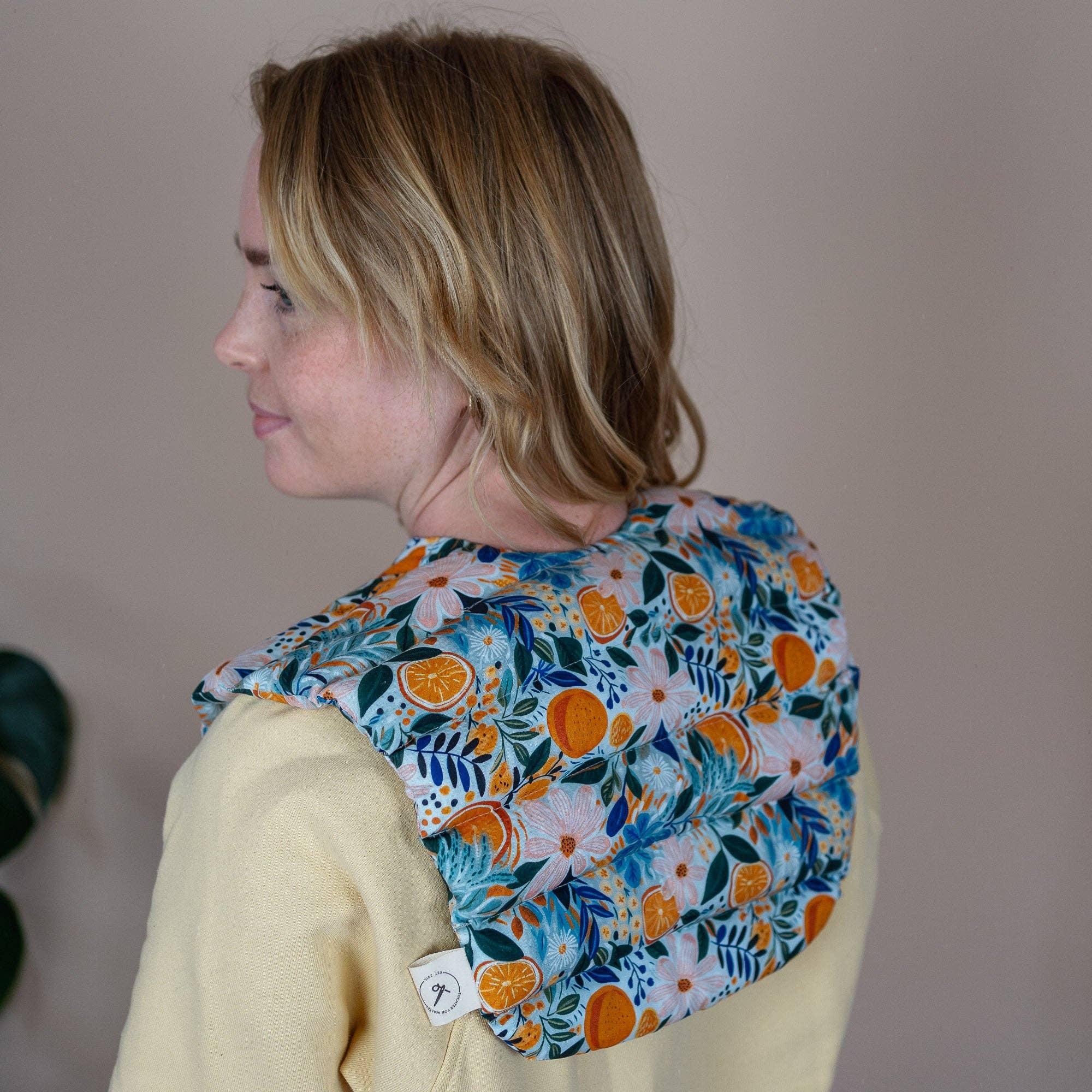 Tochter von Walter - Vente Bandeau pour le spa - Coussin pour épaules et nuque avec épeautre - Coussin de nuque jaune0