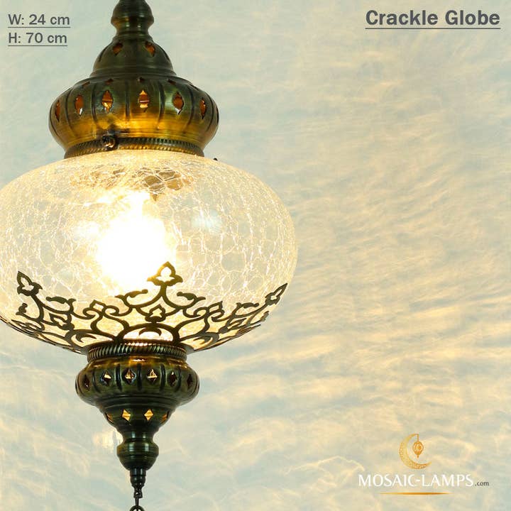 Mosaic Lamps – Engroshandel Lysekrone/pendellampe – X Stor knitrende, klart glas pendel, osmannisk, marokkansk loftbelysning, tyrkiske hængende lys3