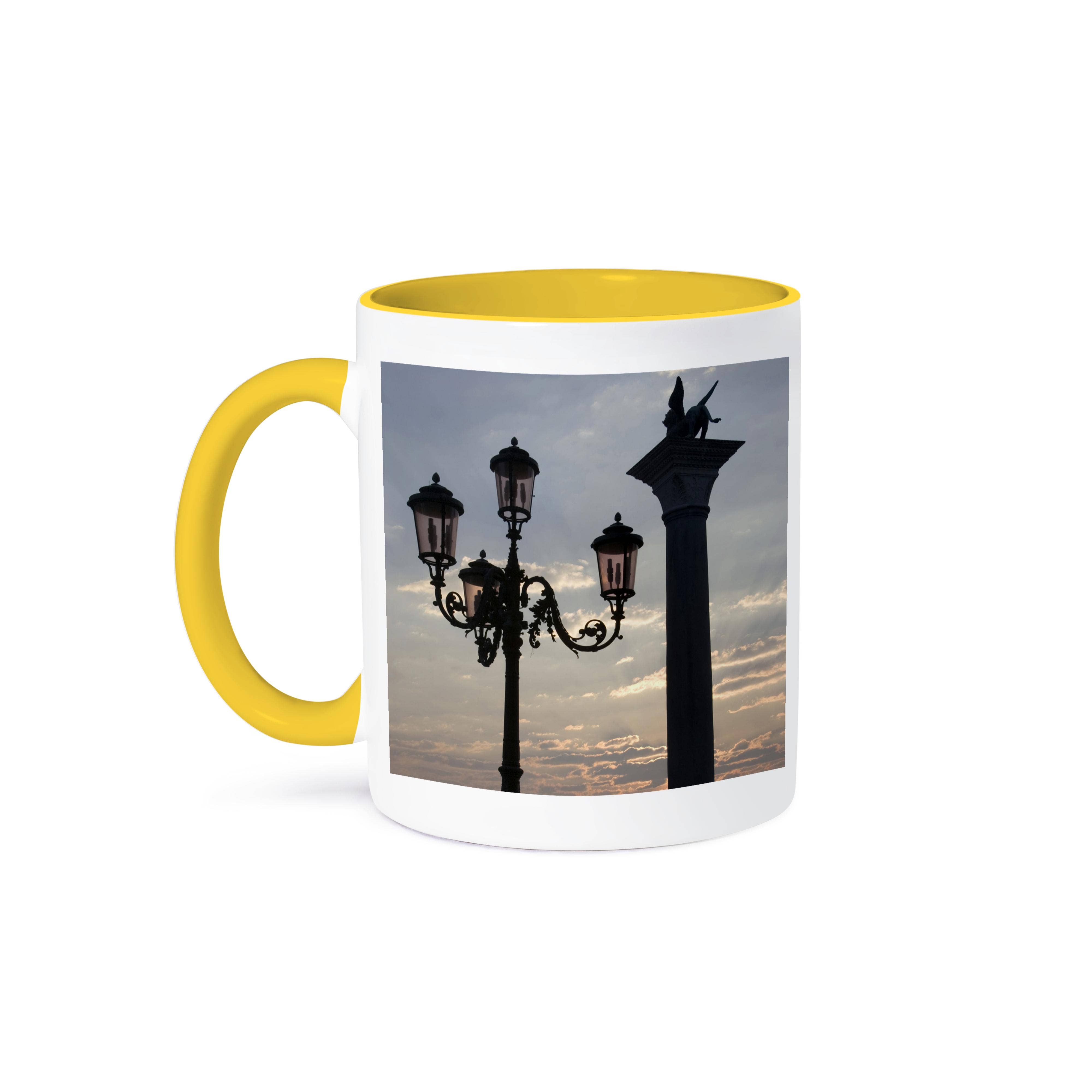 3dRose - Wholesale Coffee Mug - 3dRose, Italy, Venice, St. Mark, column and lamp, sunrise - EU16 BJA0416 - Jaynes Gallery, Mug0