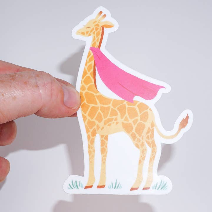 Sticker Sticker - GIRAFFE SUPERPOWERS pour la vente par Pneu Paper // Lovely Why Isle