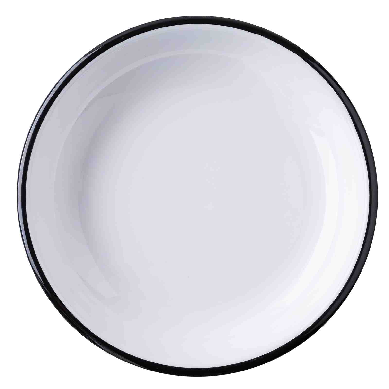 TableCraft Products Company - Wholesale Bowl - Canteen Collection 24 ounce Melamine Bowl, White/Black3