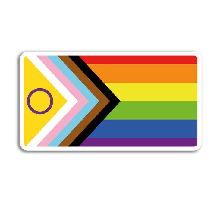 Sticker met Pride Flag voor intersekse voor wholesale door Stick With Finn