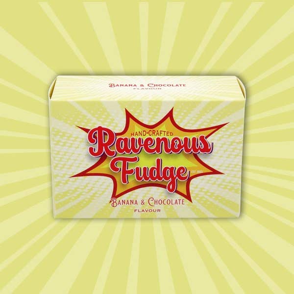 Banana & Chocolate Fudge - Box for wholesale by Ravenous Fudge