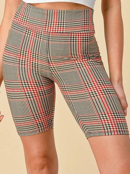 PLUS-F724-3-8 PLUS SIZE PRINT BIKER SHORTS for wholesale by MIO WHOLESALE