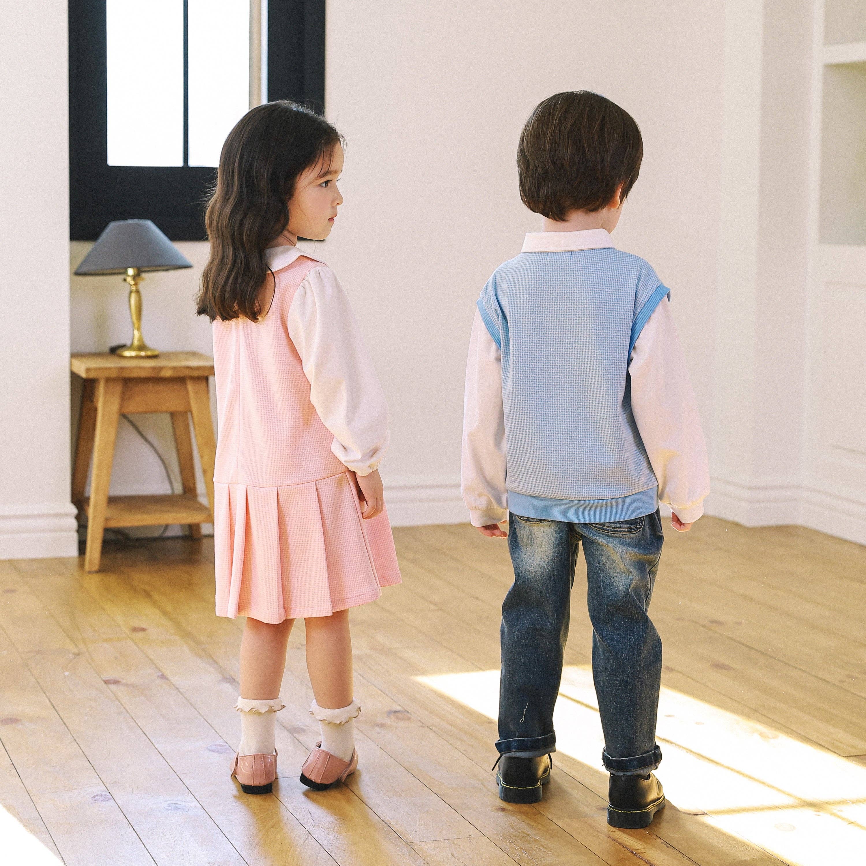 ToTo Heros - Wholesale T-Shirt - Kids - Layered Collared Shirt & Vest Combo Top7