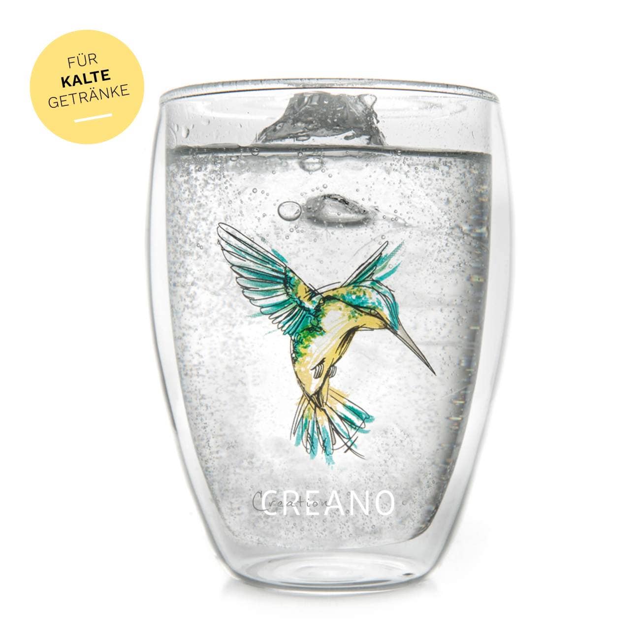 Creano - Wholesale Drinkglas/beker - Thermisch glas “Hummi” groen, dubbelwandig, 250 ml, in luxe geschenkverpakking5