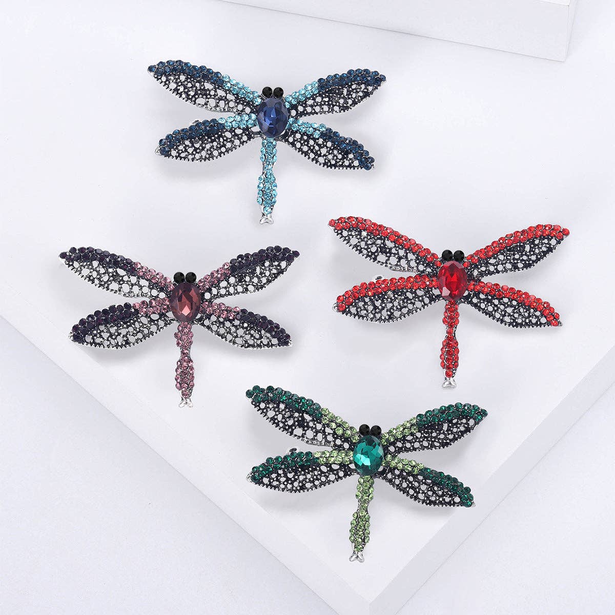 Ole - Wholesale Broche - Libelle Legering Strass Broche PA57615