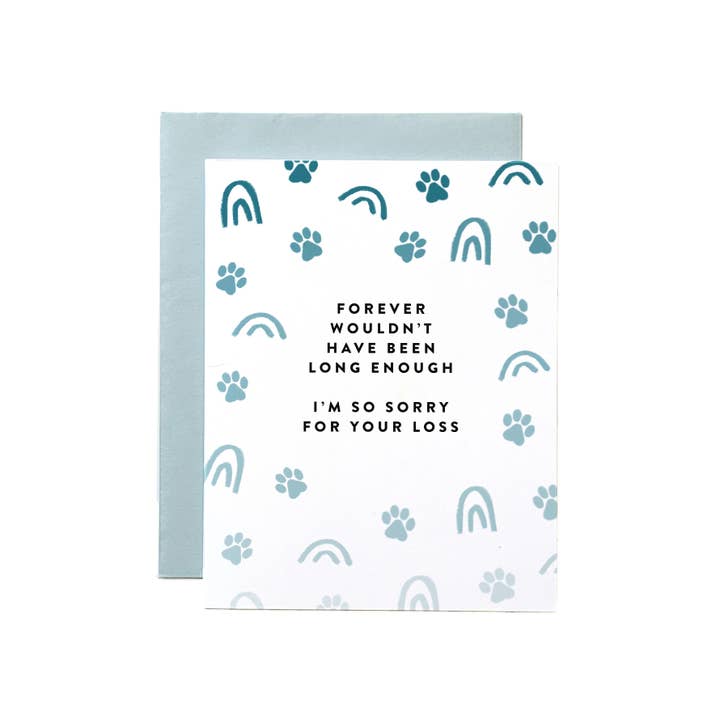 Carte « Jamais assez longtemps pour perdre un animal pour la vente par Joy Paper Co.