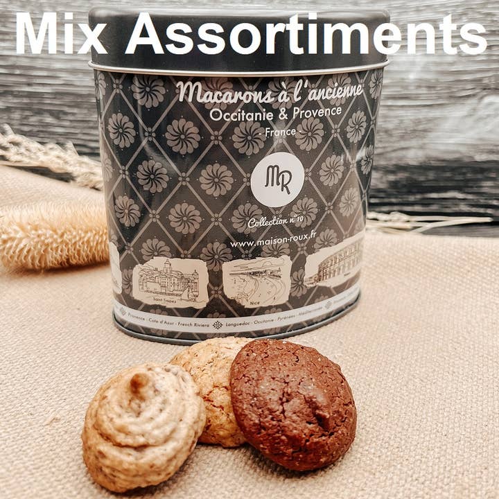 Ekologiskt macarons-set 80 g med blandade smaker för wholesale av Maison Roux & Biscuiterie Occitane
