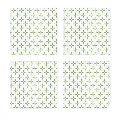 Guardanapo de Cocktail Folly in Moss - conjunto de 4 por atacado de Wheaton Whaley Home