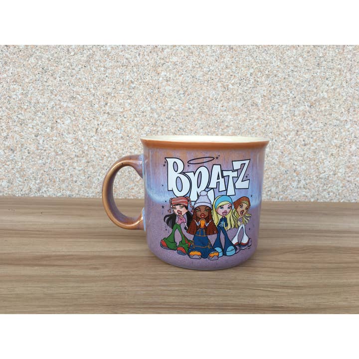 Silver Buffalo - Wholesale Coffee Mug - Bratz Logo and Group Reactive Glaze 20oz Ceramic Camper Mug