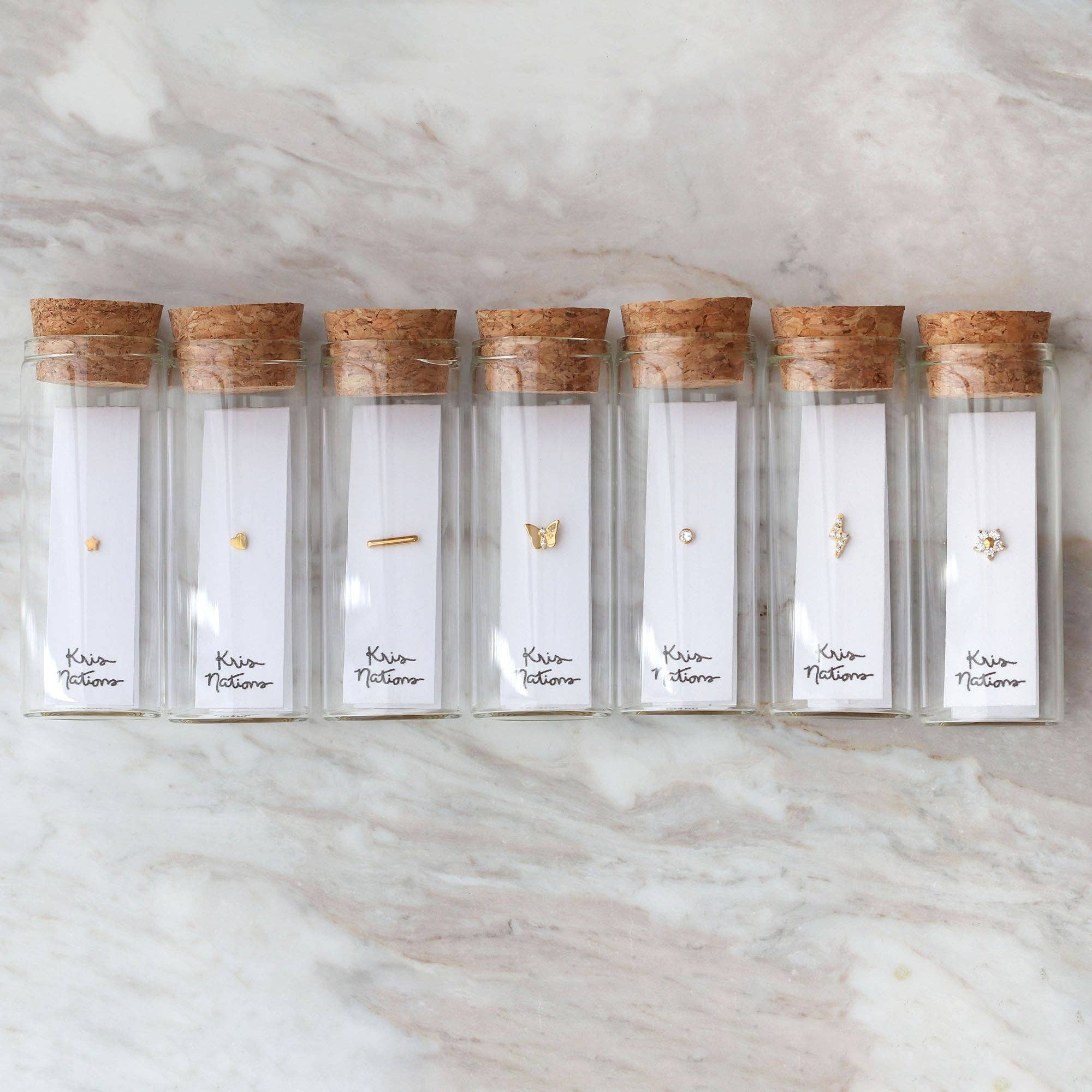 Kris Nations - Wholesale Stud/Post Earrings - Bar Titanium Flat Back Stud Earring6