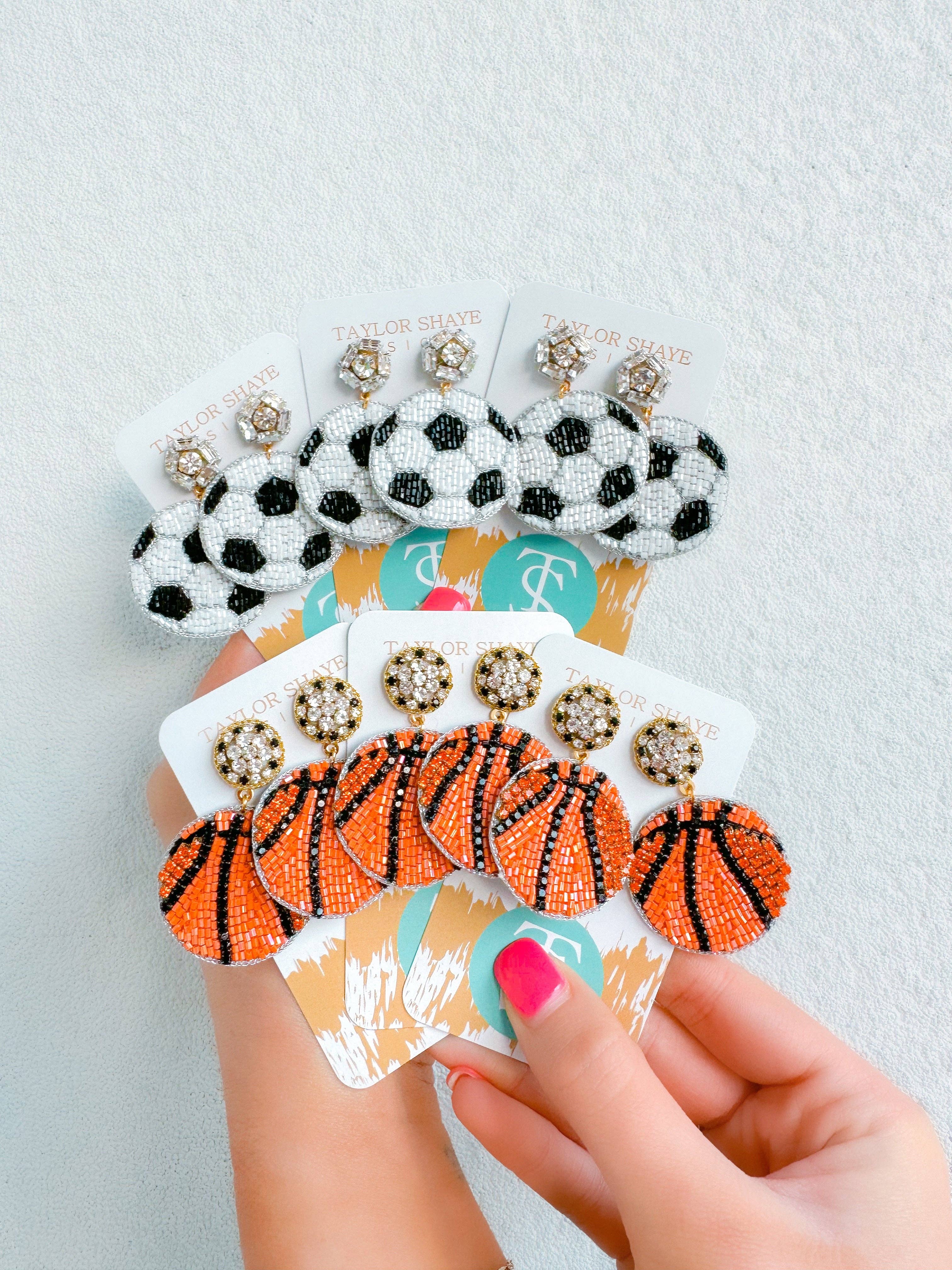 Taylor Shaye Designs - Wholesale Dangle Earrings - Beaded Basketball1