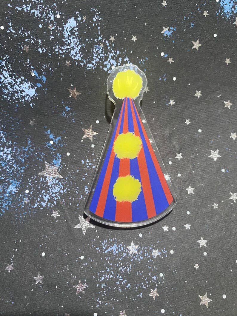 AstroManatee Shop - Wholesale Hair Clip - Women's - 3" Clown Hat Hair Clips // whimsical fashion accessory // clown aesthetic7