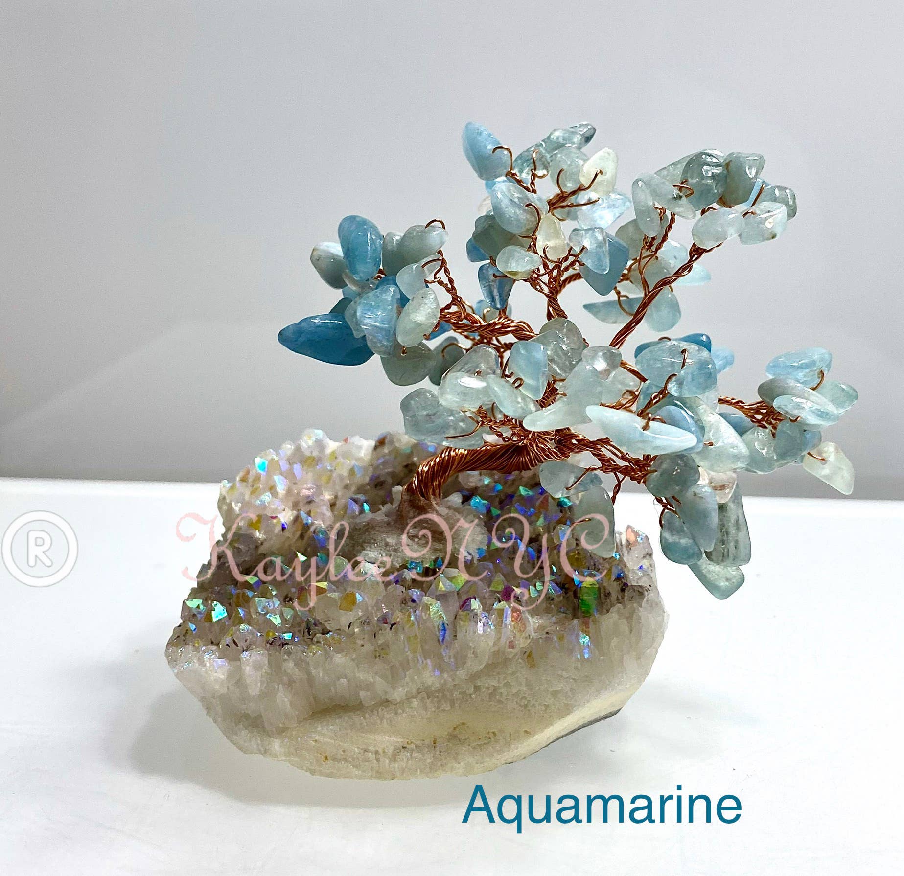 KayleeNYC - Wholesale Spiritual Stone/Crystal - Bonsai Tree with Angel Aura Base Crystal4
