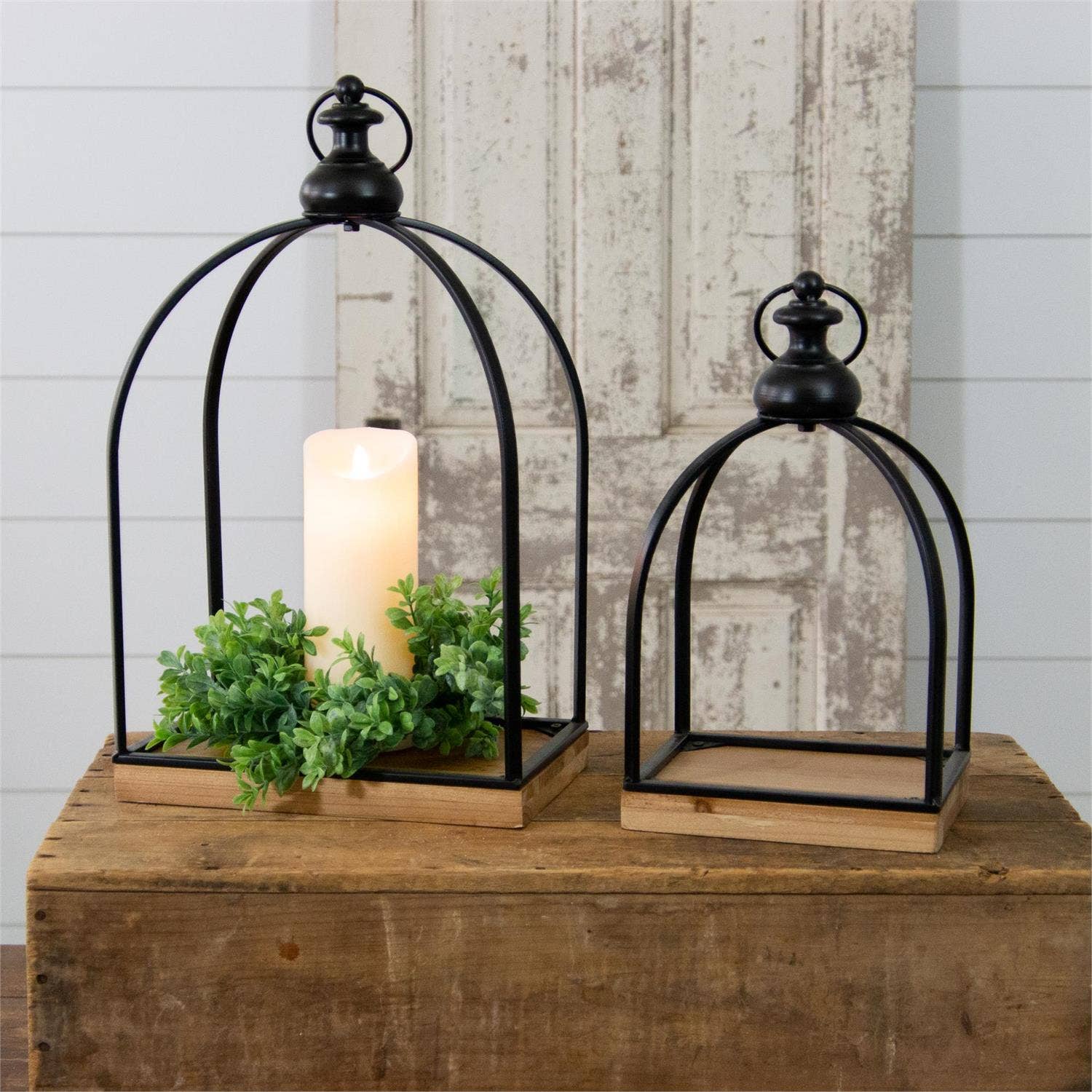 Audrey's Home & Gift – wholesale Lantern – Lanterns - Metal Open Arch (Set Of 02)2