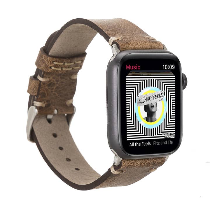 Pulseira de relógio Apple de couro genuíno clássico Richmond por atacado de Bomonti