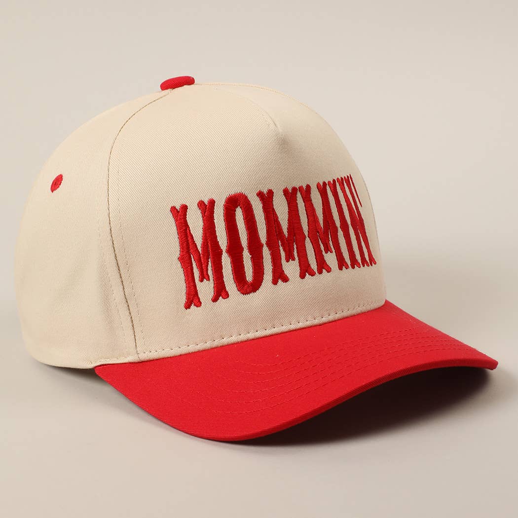 Fashion City – wholesale Trucker hat – Unisex – MOMMIN' Letter Embroidery Two-Tone Trucker Hat17