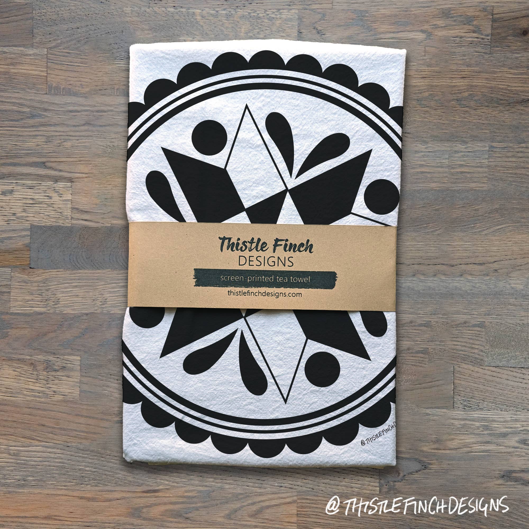 Thistle Finch Designs - Wholesale Tea Towel - PA Dutch Hex Sign Tea Towel4