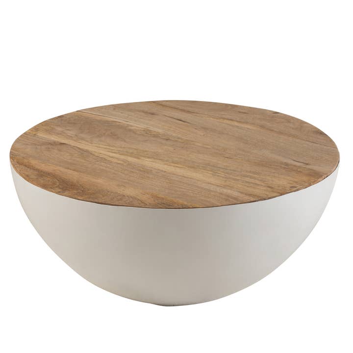 Tisch rund Mangobaum/Metall klein für den Großhandel von BOHORIA