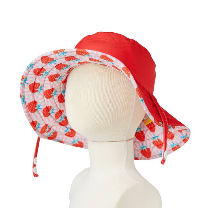 Tyoub Kids Sombrero de pescador de ala ancha fresa y rojo para venta al por mayor de Tyoub