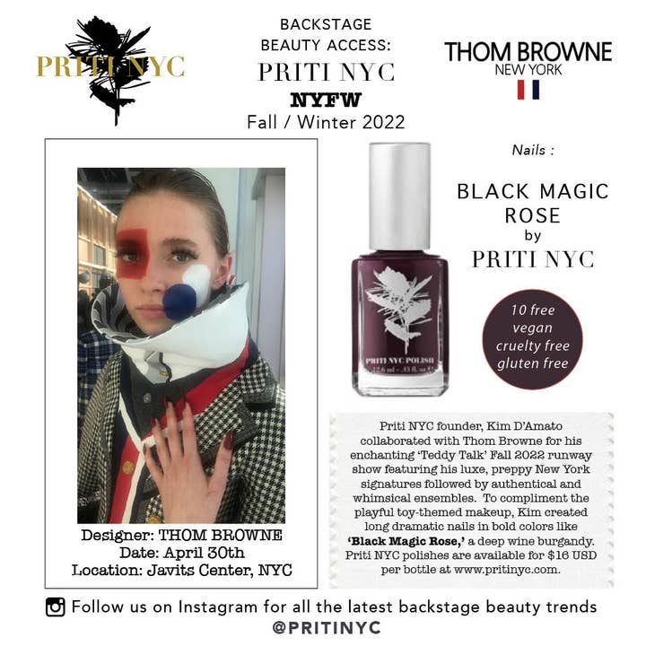 Priti NYC - Wholesale Nail Polish - 354 Black magic rose vegan nail polish1