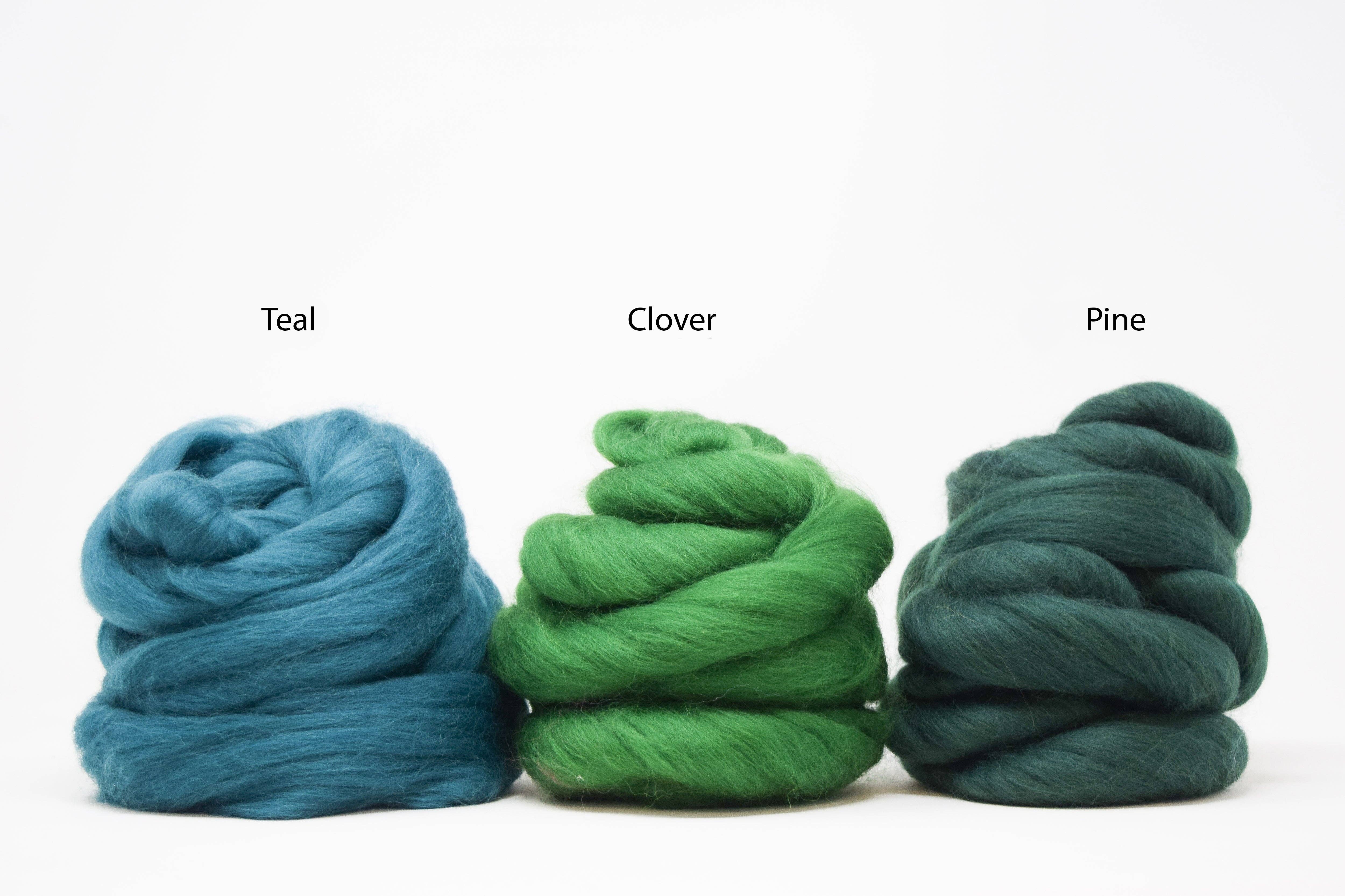 Ganxxet, Inc. - Wholesale Yarn - MERINO WOOL ROVING - TEAL1