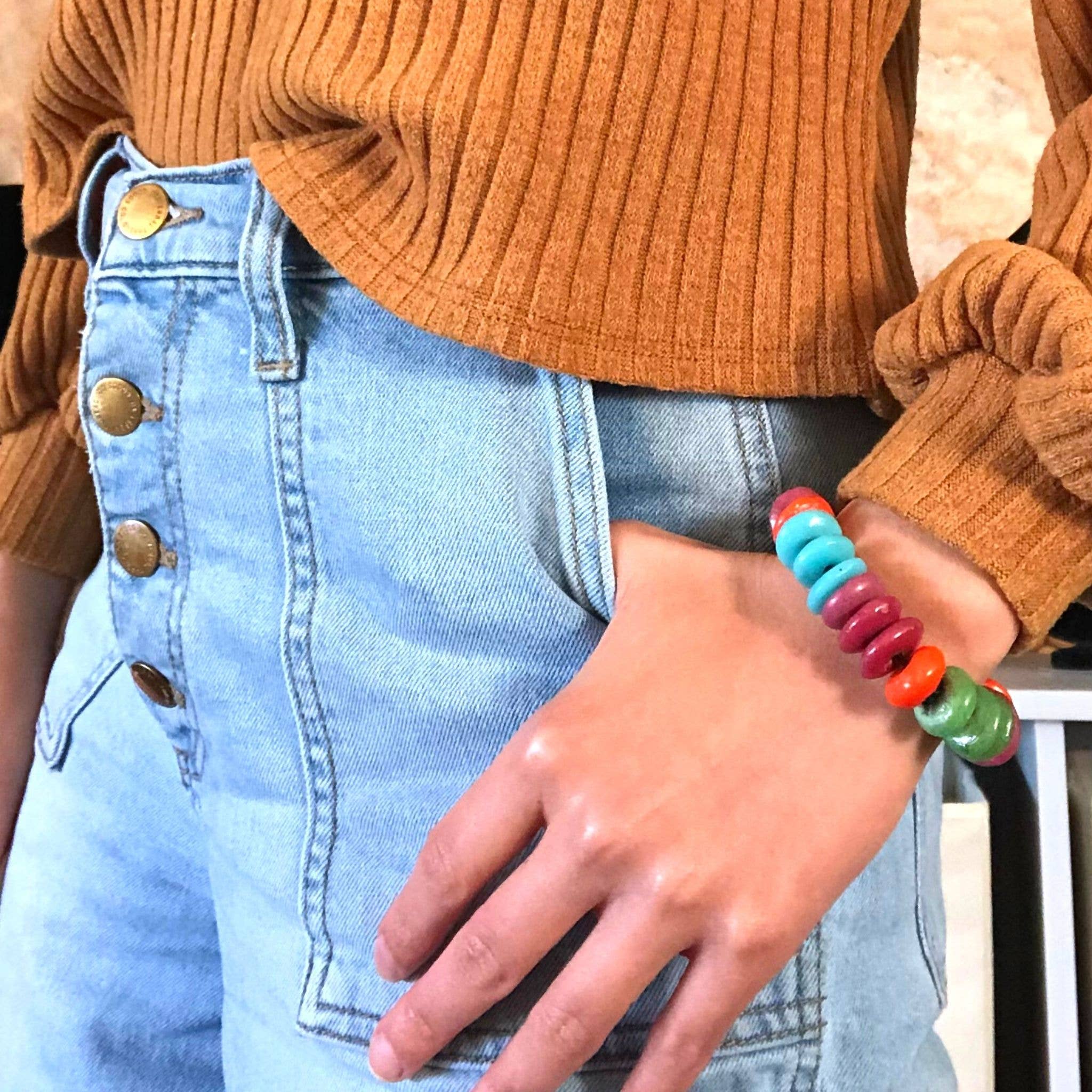 The Bead Project by TWOPU - Wholesale Beaded Bracelet - Chunky Glass Bracelet 16