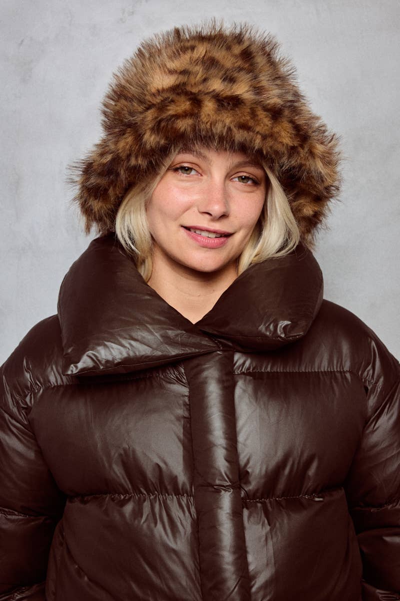BYREN | ÉLINE L'ATELIER - Wholesale Beanie - Women's - Leopard Faux Fur Russian Hat (Ushanka) MJ211SD6