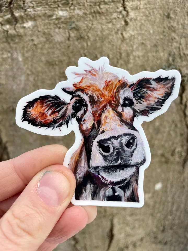 Cow Sticker for wholesale by Willough Designs