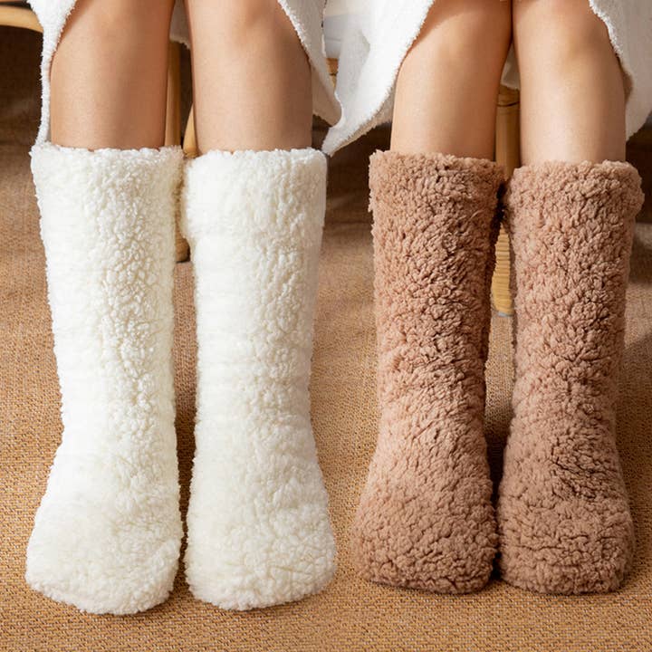 ACCITY - Wholesale Socks - Women's - WINTER WARM LEG COVERS PLUSH INDOOR SLIPPERS_CWMS07069