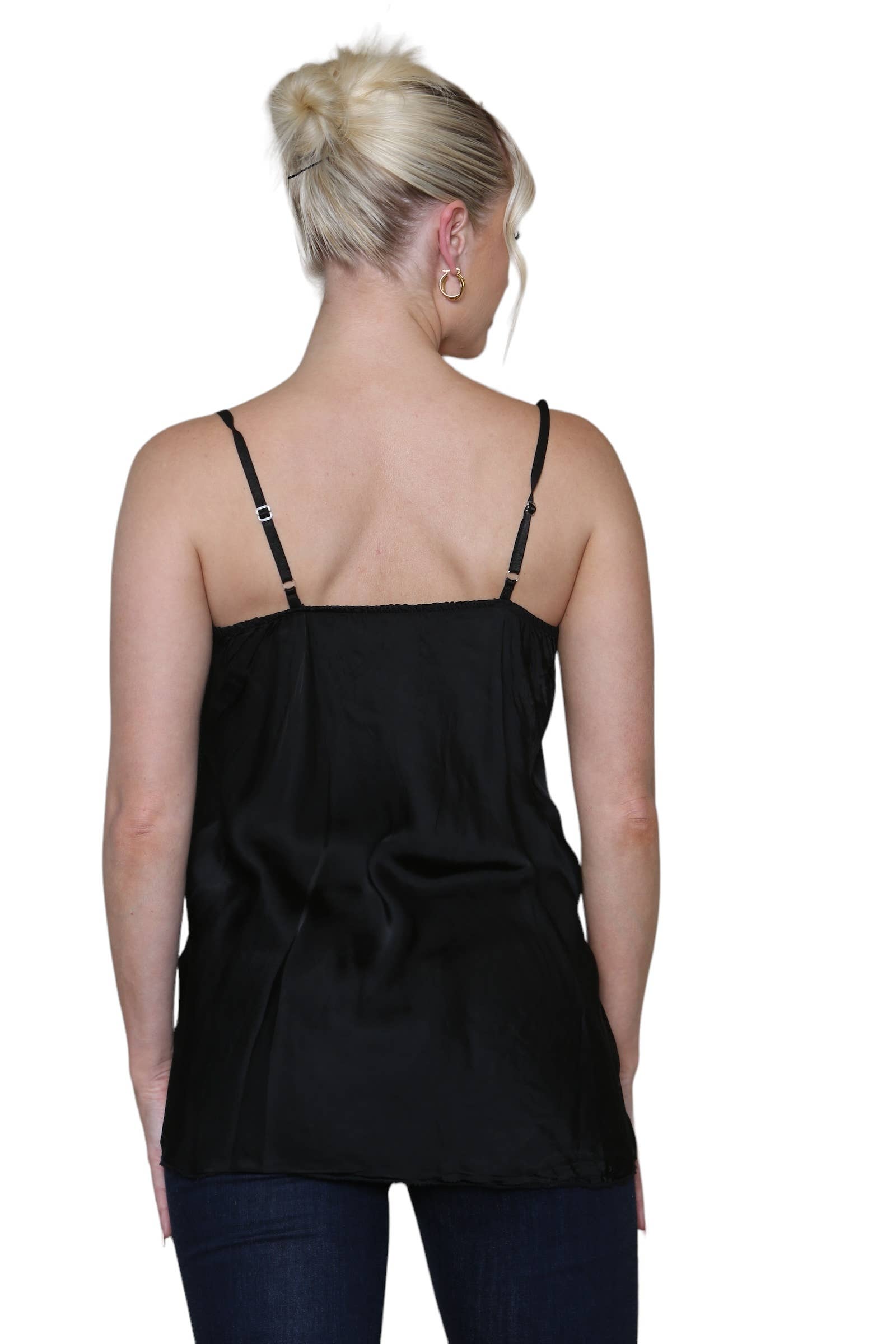 Kurt Muller – wholesale Tank top – Women′s – Sateen Crochet Trim Vest Top2