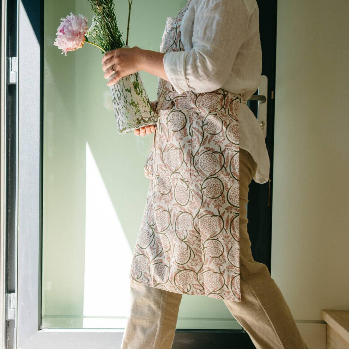 Indaba Trading - Vente Tabliers - Tablier Jasmine Block Print2