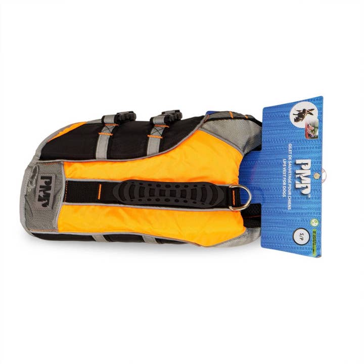 Dog Life Jacket With Sun Alert Patch - Orange for wholesale by Dollar Paw