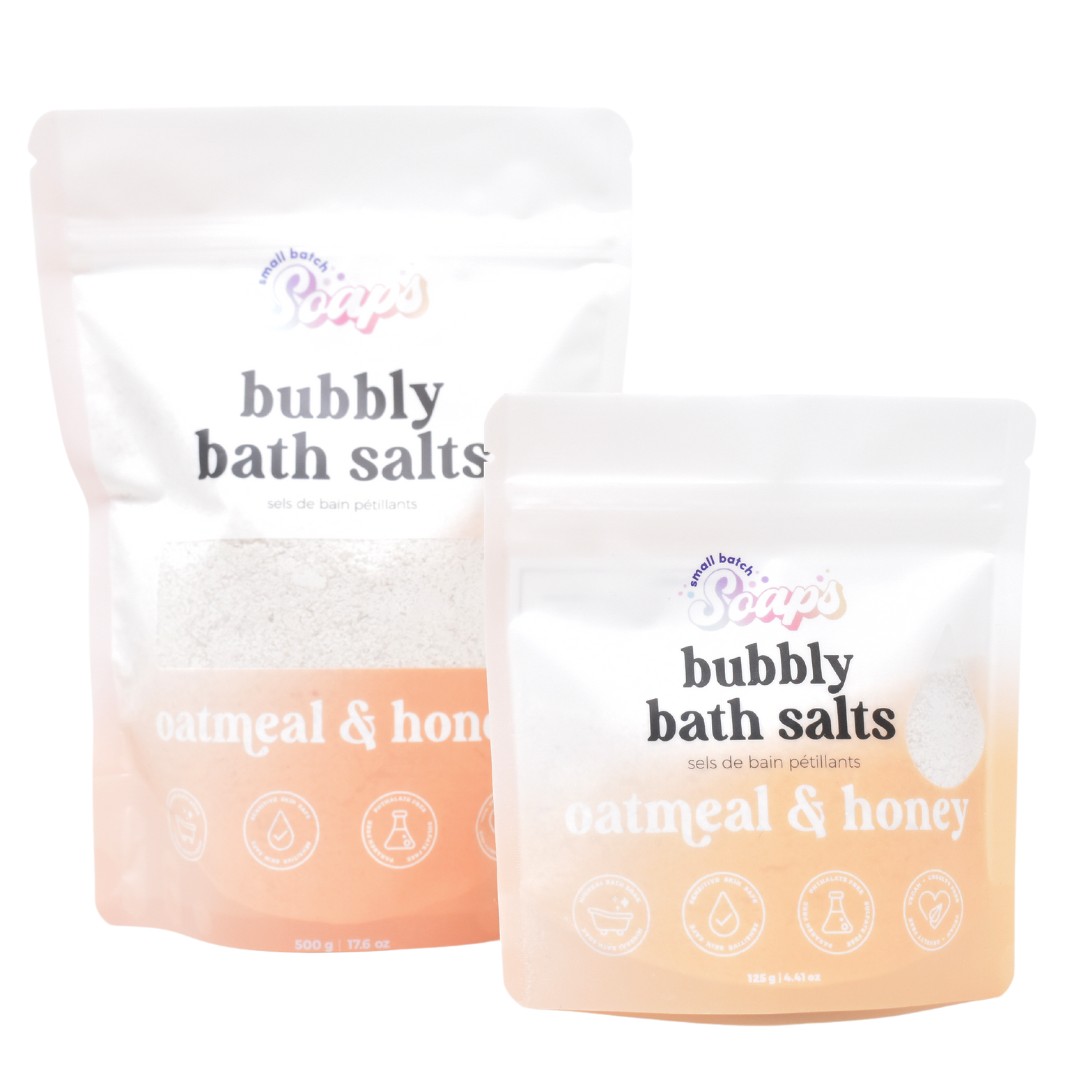 Small Batch Soaps - Wholesale Bath Salts - Oatmeal & Honey Bubbly Bath Salts2