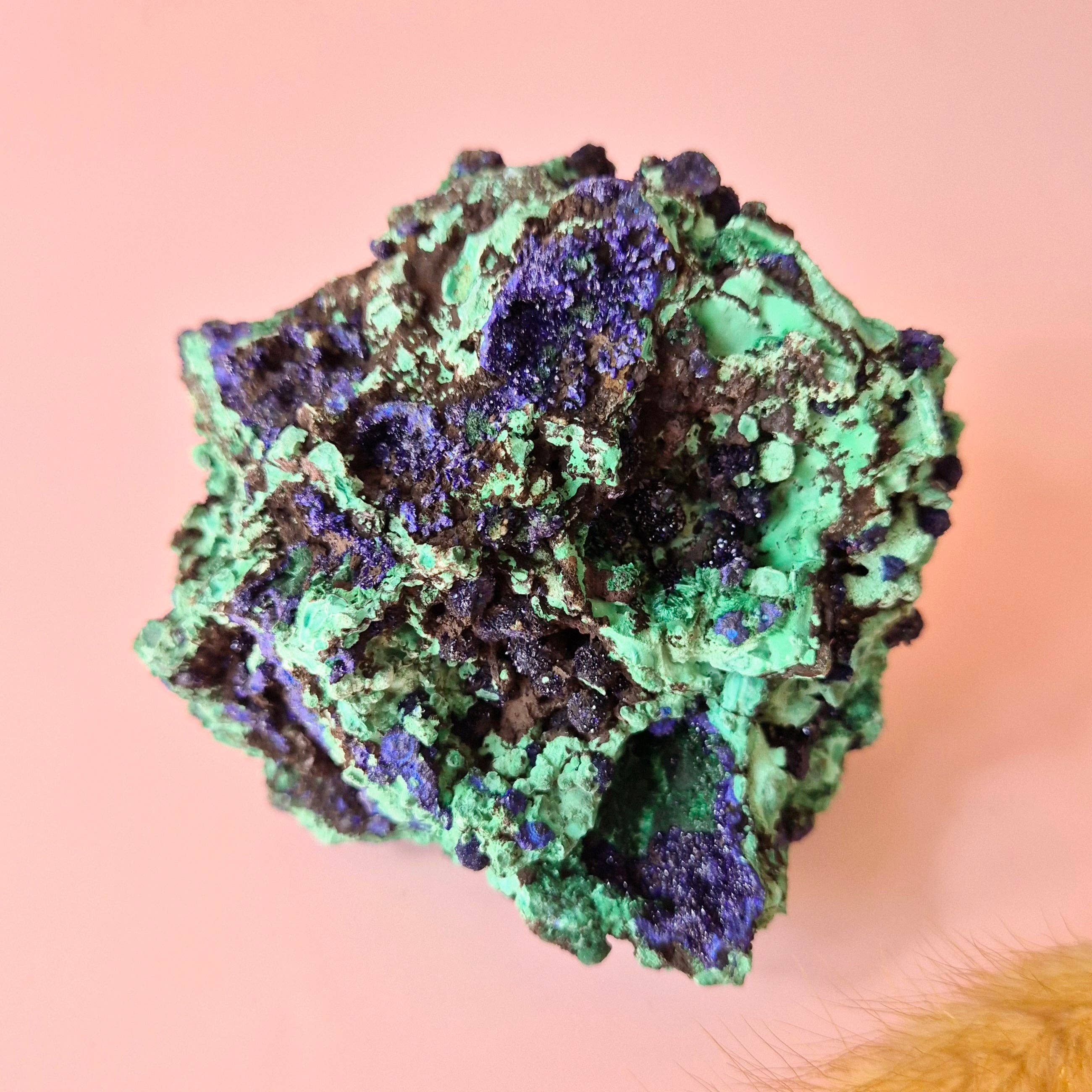 Moonlight Gemstones - Wholesale Spiritual Stone/Crystal - XL Druzy Rare Azurite-Malachite Raw Brilliant Gemstone #1 522 grams – Sparkling Natural Power3