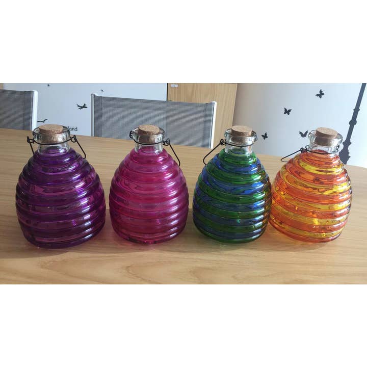 Sunset Vista Designs - Wholesale Outdoor Ornament/Decor - Glass Wasp Traps 4 Assorted